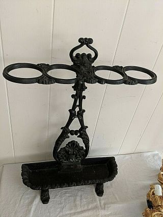 Gorgeous Antique Victorian Cast Iron Walking Stick,  Cane Holder,  Umbrella Stand