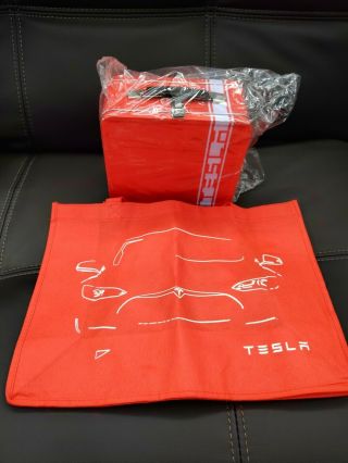 Authentic Tesla Lunchbox Collectible & Tote Bag - Tesla Motors - Elon Musk