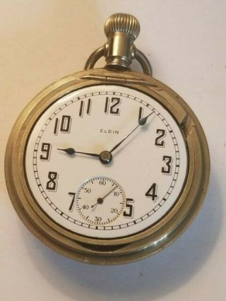 Vintage 1922 Elgin / Size 18 / Pocket Watch W/ Swingout Case