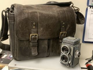 Ona Prince Street Leather Vintage Photographer Camera Bag Leicam Msrp $400 Brown