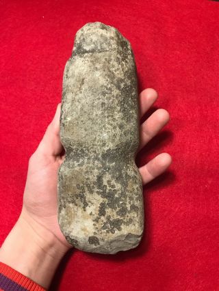 MLC 996 7 3/4 Big Full Grooved Stone Axe Artifact Old Relic X Ron Arnold PA 3