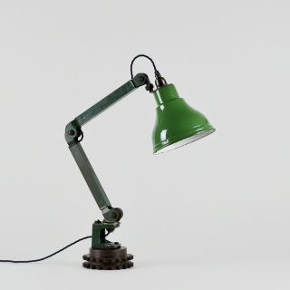 Vintage Industrial Machinist Lamp / Desk Work Light By R.  E.  A.  L.  Made In England