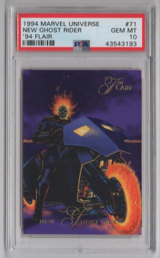 1994 Flair Marvel Universe 71 Ghost Rider - Psa 10 Gem Mt Newly Graded