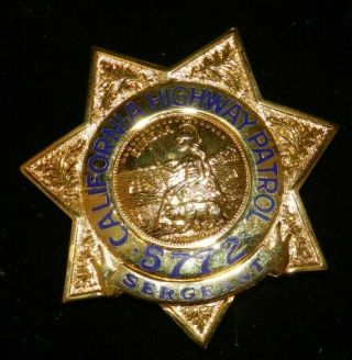 Vtg Obsolete California Highway Patrol Badge Sergeant