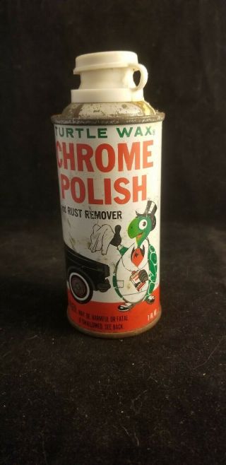 Vintage Turtle Wax Chrome Polish Can Empty