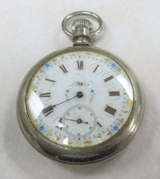 Vintage Elgin Pocket Watch W/ Silverine Case Size 16 7 - J 2 - A2042