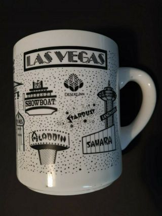 Vintage Las Vegas Classic Hotel And Casinos Black And White Coffee Mug
