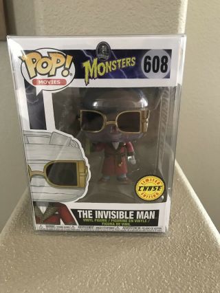 The Invisible Man (chase) Funko Pop 608 With Pop Protector