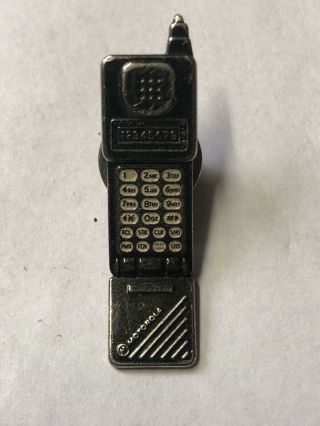 Vintage Motorola Flip Phone Lapel Cell Phone Pin Operator Employee Award