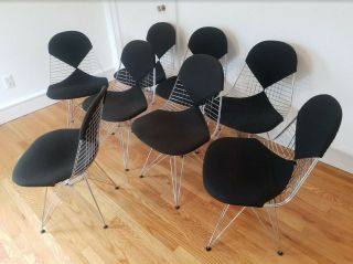 Eames for Herman Miller DKR chairs in chrome on eiffel bases mid century modern 2