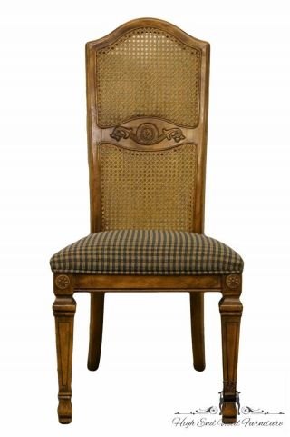 Stanley Furniture Country French Fruitwood Cane Back Dining Side Chair 28 - 11 - 60
