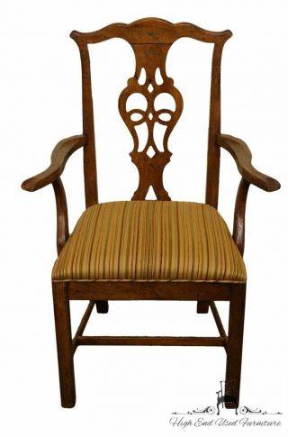 High End Solid Cherry Chippendale Style Dining Arm Chair 2902 - 27