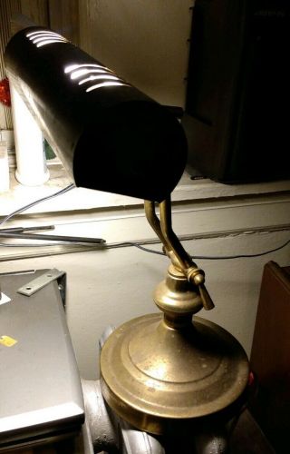 Vintage Underwriter Laboratories Portable Brass Piano Desk Lamp 3