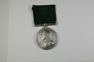 George V Volunteer Force Long Service Medal Named Ww1 Era