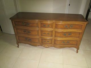 Vintage Wood French Provincial Dresser By Dixie Drawers Not