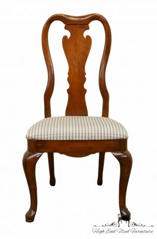 Thomasville Furniture Collectors Cherry Queen Anne Style Dining Side Chair 10.
