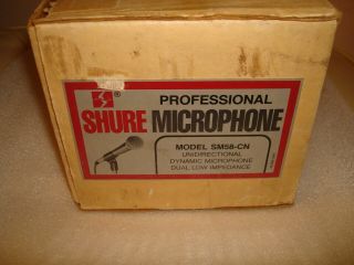 Vintage Shure Sm58 Microphone Box Made In Usa