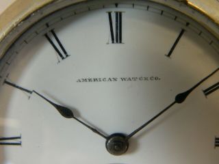American Watch Co.  (waltham) Model 1857; Bartlett 18s Pocket Watch Silver Tone