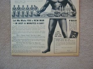 Vintage 1946 Charles Atlas Man Manufacture Weaklings into Men Print Ad 3