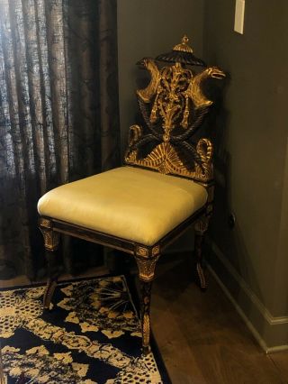 Vintage Kessler Hollywood Regency Cast Aluminum Vanity Chair - Estate Find