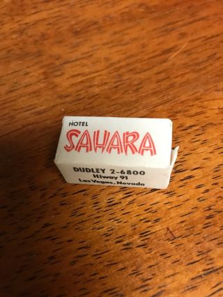 Vintage 1950s The Sahara Hotel Las Vegas Casino Souvenir Sugar Cube Pack