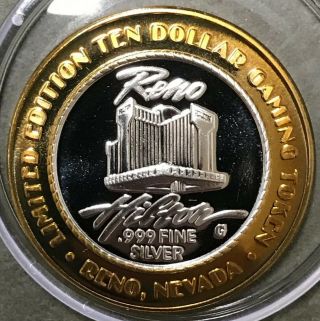 Reno Hilton $10 Silver Strike Token Year of the Dragon 2000 2048 Coin 2