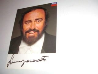 Luciano Pavarotti Hand Signed Autographed 6x8 Color Photo Opera 3 Tenors