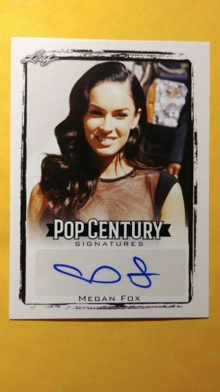2017 Leaf Pop Century Megan Fox Auto Autograph Signatures Ba - Mf1