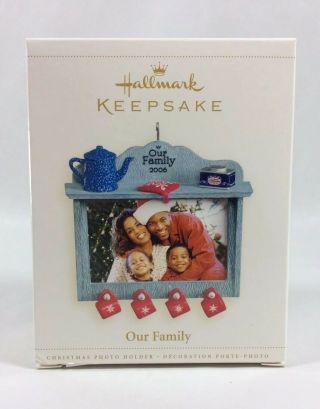 Our Family 2006 Hallmark Ornament - Photo Frame - Hot Chocolate - Coffee Mugs