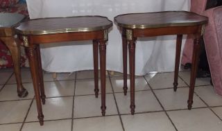 Mahogany Rosewood Inlaid End Tables / Side Tables (T718) 2