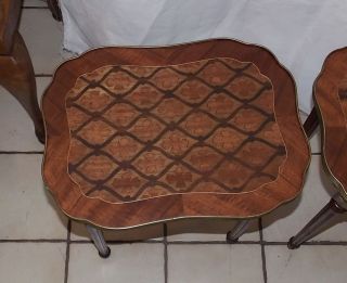 Mahogany Rosewood Inlaid End Tables / Side Tables (T718) 3