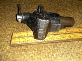 Vintage Small Bench Vise With Anvil