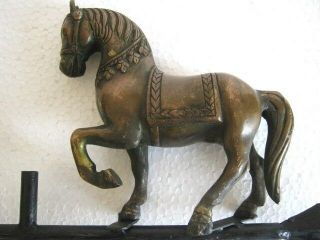 Vintage Old Bronze Horse Weather Vane.  Weathervane Highly Detailed.