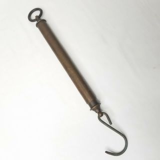 Vintage Brass Chatillon Hanging Scale 30 Lb Inst - T York Usa Nautical Decor