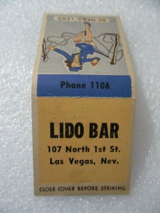 Las Vegas Rare Early Lido Bar Casino Club Lounge Dance Gambling Girly Matchbook
