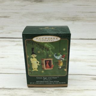2000 Hallmark Miniature Green Eggs And Ham Dr Seuss Keepsake Ornament