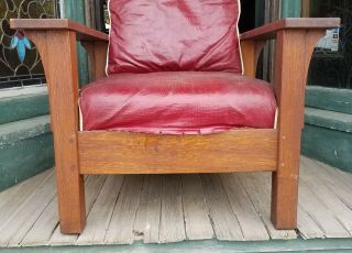 L & JG STICKLEY STYLE ARTS AND CRAFTS MISSION OAK ARM CHAIR 2