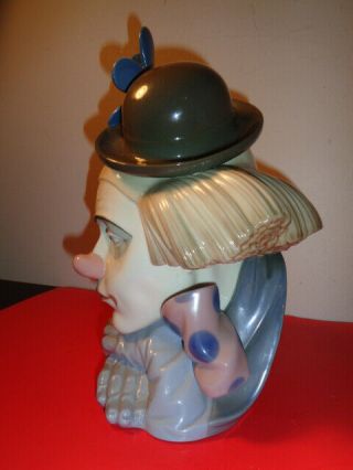 Vintage Lladro Pensive Clown Head/Bust Figurine Made in Spain (11 by 7 by 7 3