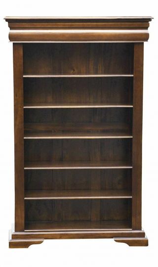 White Star Solid Mahogany Wood - Elise Bookcase 5 Shelf And Recessed Drawer