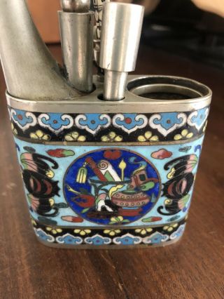 VINTAGE CHINESE WATER TOBACCO SMOKING PIPE WITH CLOISONNE OR ENAMELING 2