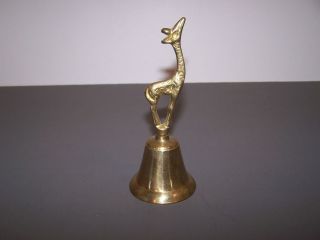 Vintage Brass Giraffe Bell 6 " Tall