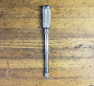 Antique Hand Push Drill Bit Brace • Rare YANKEE 41 VINTAGE Carpentry Tools ☆USA 2