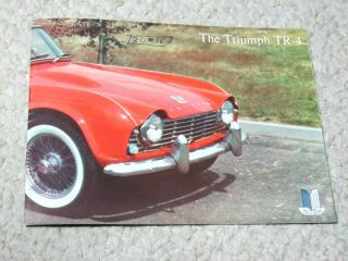 1961 Triumph Tr - 4 (uk) Sales Brochure.