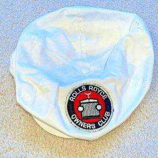 Vintage Rolls - Royce Owners Club Newsboy Cabbie Driving Hat/cap One Size All
