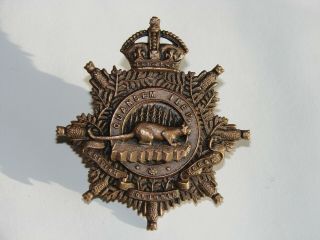 Canada Pre Ww1 Militia Cap Badge The 30th Regiment British Columbia Horse