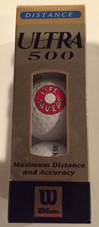 Vintage Life Savers Candy Logo Golf Balls A Sleeve Of 3 Wilson