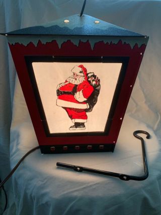 Vintage 1950s Poloron Christmas Holiday Coach Lantern Light Lamp W/ Box