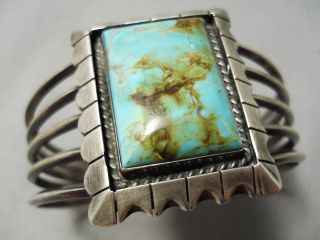 Huge Royston Turquoise Vintage Navajo Sterling Silver Bracelet