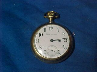 Early 20thc Seth Thomas 2 " Pocket Watch W 17 Jewels Gold Filled Case Running