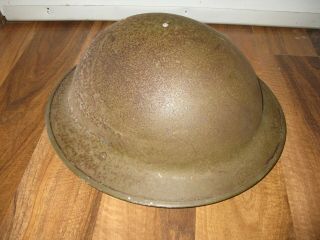 Vintage Wwi Us Army Brodie Doughboy M1917 Steel Metal Military Helmet